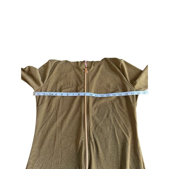 NWT Savage X Fenty Olive Metallic Sparkly Sleep & Shine Hooded One Piece Size M - Picture 10 of 13